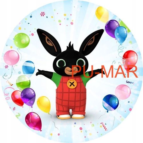 Opłatek na tort KRÓLIK BING Pluszak Postać Króliczek Tekst Gratis na Arena.pl