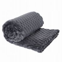 Koc narzuta pled CINDY6 z efektem 3D 170x210 Stalowy