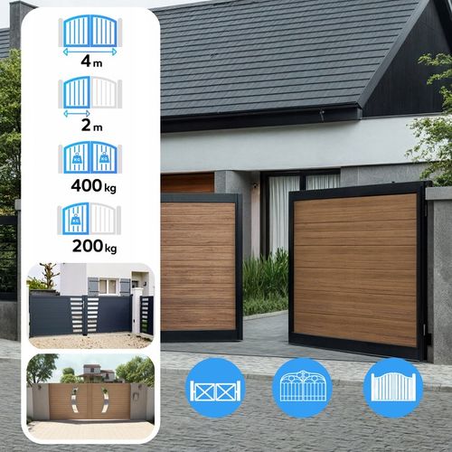 Napęd bramy dwuskrzydłowej WIFI ZESTAW 2x2m 400kg + 4 piloty + lampa LED na Arena.pl