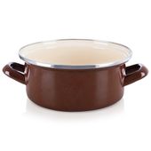 Garnek Emaliowany do Gotowania Tradycyjny na Gaz Indukcję 18 cm 1,6L