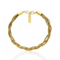 bransoletka na rękę stal chirurgiczna pozłacana 14k złotem bst1564