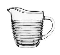 Dzbanek dzbanuszek szklany do mleka śmietanki 200 ml KARIN tłoczony wzór paski