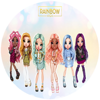 Opłatek na tort Rainbow High