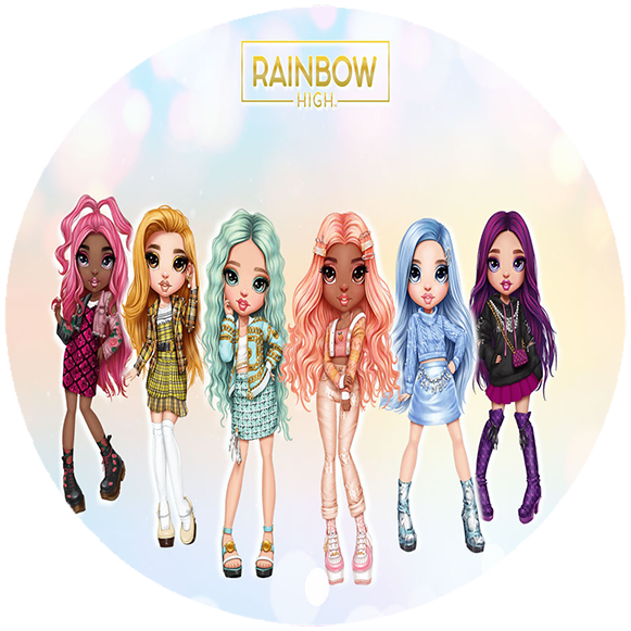Opłatek na tort Rainbow High zdjęcie 1