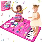 DO PIANINA I PERKUSJI 2 W 1 ZABAWKI MATA MUZYCZNA PODKŁADKA DLA DZIECI DLA