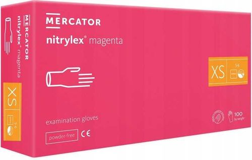 rękawice nitrylowe 100 szt. 6-xs nitrylex magenta - 10 szt. na Arena.pl