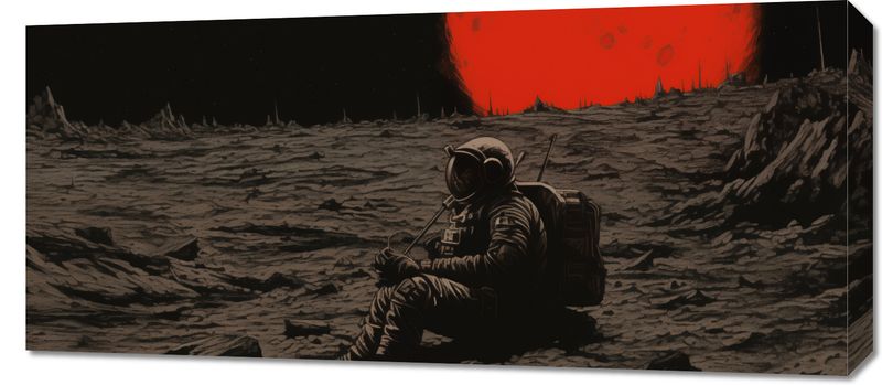 Obraz 90x40cm Samotność w Kosmosie zdjęcie 1