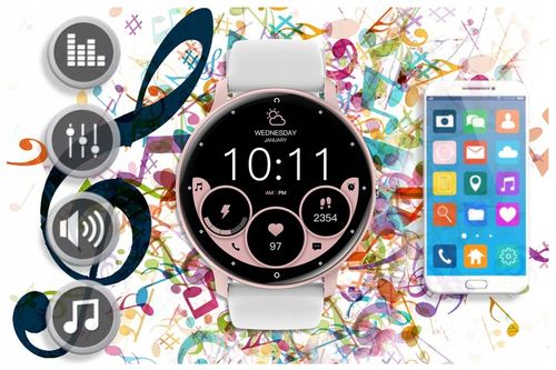 SMARTWATCH DAMSKI ZEGAREK GRAVITY ROZMOWY POLSKIE MENU +PASEK GRATIS GRAWER na Arena.pl