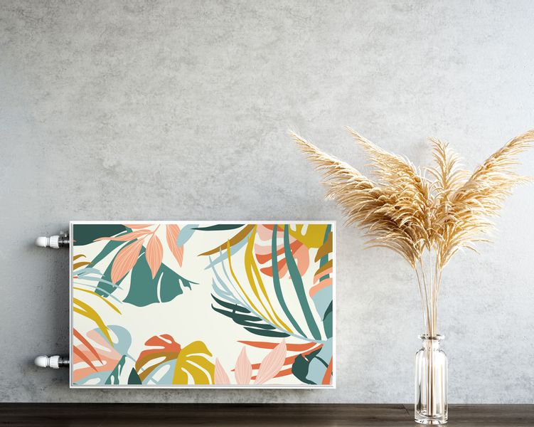 MATA Magnetyczna Na Grzejnik Abstrakcyjne Liście 90cm x 60cm zdjęcie 5