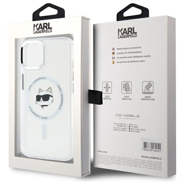 Etui Karl Lagerfeld do iPhone 15 Plus, iPhone 14 Plus, Biały, MagSafe zdjęcie 8
