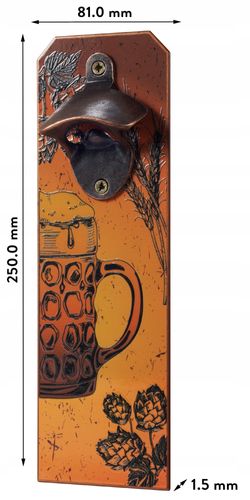 OTWIERACZ ŚCIENNY DO BUTELEK PIWA KAPSLI NA ŚCIANĘ na Arena.pl