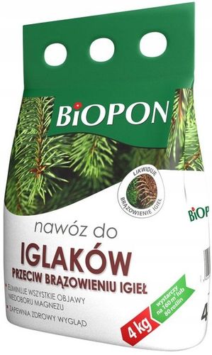 Nawóz przeciw brązowieniu igieł Biopon 4kg na Arena.pl