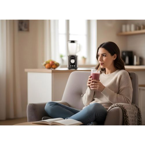 Blender kielichowy szklany do smoothie koktajli kruszy lód 1,5L 800W BD-751 Berdsen czarny na Arena.pl