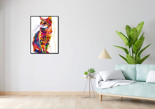 Plakat 60x80cm Nasycony Kot na Arena.pl