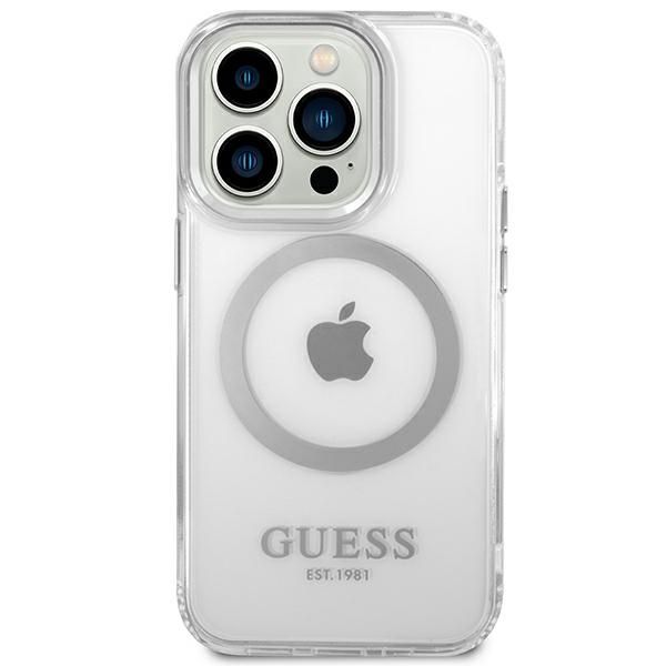 Etui Guess do iPhone 14 Pro Max, Srebrny, MagSafe zdjęcie 3