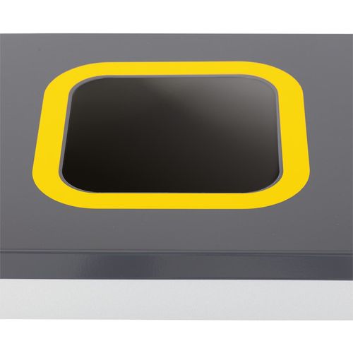 Kosz na śmieci odpady do segregacji 3 komory STAL 180 l srebrny na Arena.pl