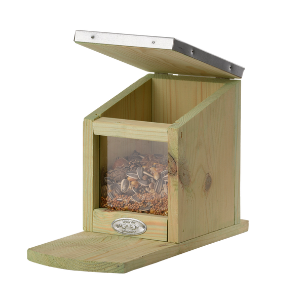 Karmnik dla wiewiórek drewniany - ocynkowany dach zdjęcie 1