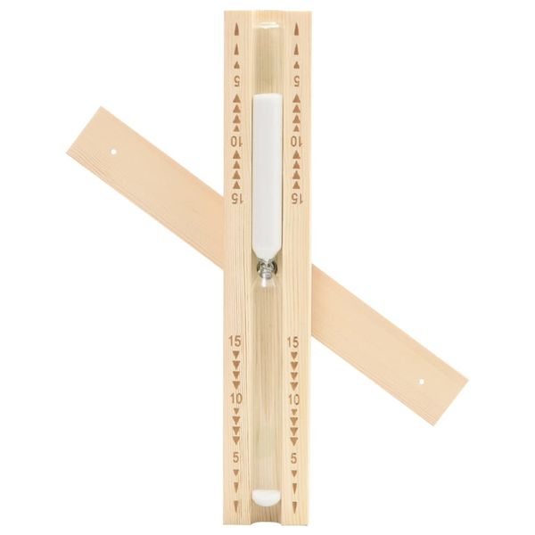 Klepsydra do sauny, 15-minutowa, lite drewno sosnowe zdjęcie 4