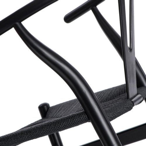 Krzesło Wicker Czarne czarny inspirowany Wishbone na Arena.pl