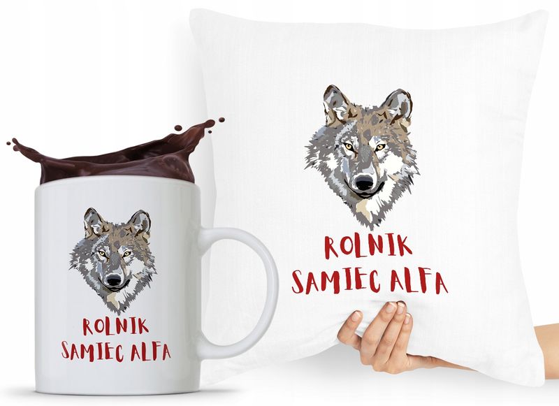 Zestaw Poduszka + Kubek Dla Rolnika Prezent Z Nadrukiem Ze Zdjęciem zdjęcie 1