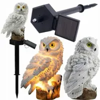 LAMPA SOLARNA OGRODOWA SOWA LED DUŻA LAMPKA WBIJANA DEKORACYJNA DO OGRODU