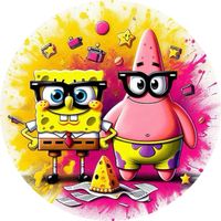 Opłatek na tort SpongeBob Kanciasto Głowy Postać Bajkowa