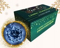 Lampki choinkowe 300LED ZEW białe zimne PREMIUM