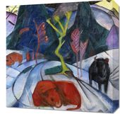 Obraz 50x50cm Bison in Winter, Marc Vintage do Salonu