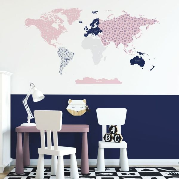 Naklejka Mapa Świata DK343 XL zdjęcie 1