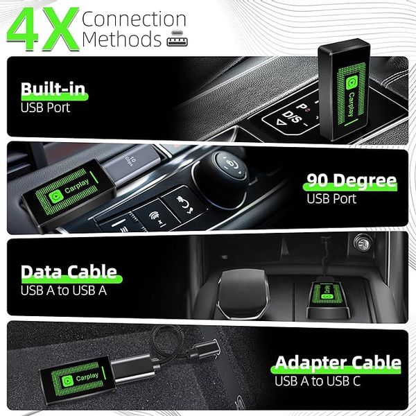 Lyssiefeel Wireless CarPlay Adapter Easy Plug & Play zdjęcie 2