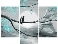 OBRAZ PTAKI ROMANTYCZNYM PARYŻU