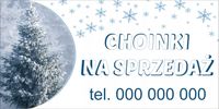 Baner reklamowy na plandece 200x100cm DUŻY choinki