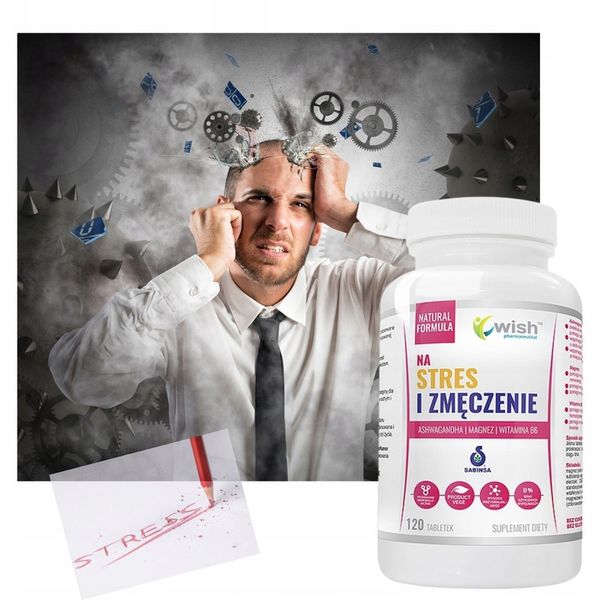 STRES ZMĘCZENIE Ashwagandha + Magnez + Wit B6 120t zdjęcie 7