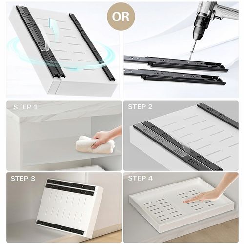 SZUFLADA KUCHENNA WYSUWANA 32-50CM REGULOWANA WYSUWANY KOSZ KUCHENNY na Arena.pl