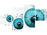 90CM 160 OBRAZ 4 ELEM TURKUSOWE DMUCHAWCE ŚCIENNY