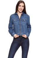 DAMSKA KURTKA JEANSOWA LEE ZIP CROPPED RIDER BELLEVILLE L54DGGMI S
