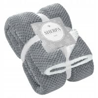 KOC GRUBY 150x200 BARANEK DWUSTRONNY SHERPA ZIMOWY CIEPŁY MIĘKKI NARZUTA