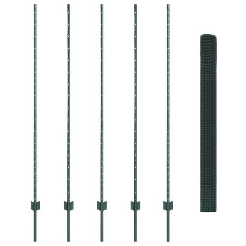 Ogrodzenie z słupkami Zielony 1.6 x 10 m Stal na Arena.pl