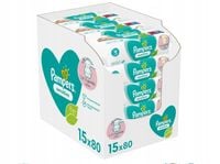 PAMPERS SENSITIVE chusteczki nawilżane dla dzieci 15 x 80 szt