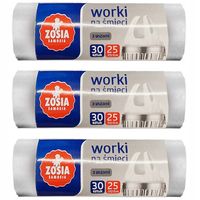 ZESTAW 3 PRODUKTÓW ZOSIA SAMOSIA WORKI NA ŚMIECI Z USZAMI 25 LITRÓW 30 SZT