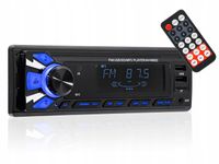 RADIO SAMOCHODOWE 1-DIN BLUETOOTH 2x USB AUX SD MP3 PILOT BATERIA ZESTAW
