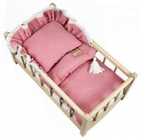 DUŻA KOŁYSKA ŁÓŻECZKO DLA LALEK Z PIĘKNĄ POŚCIELKĄ