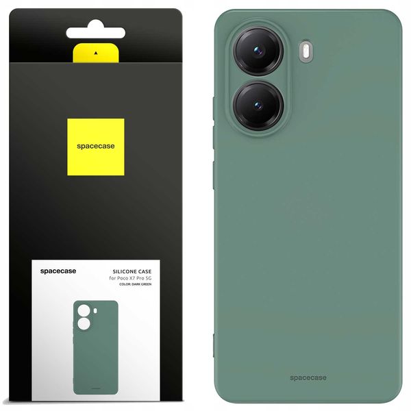 Spacecase Silicone Case 3.0 Poco X7 Pro 5G Dark Green zdjęcie 1