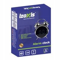 BUDZIK elektroniczny RETRO LED GŁOŚNY ALARM CICHA PRACA Data Temperatura