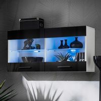 Pan Igiełka Witryna Wisząca LED Czarny Biały Dąb Wotan Loft Kompaktowa