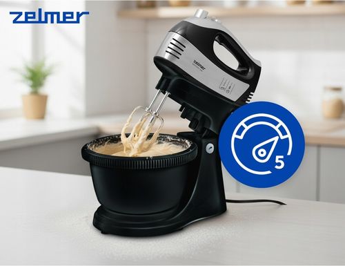 MIKSER RĘCZNY ZELMER LEKKI ROBOT KUCHENNY Z MISĄ 2,5L 4 KOŃCÓWKI TURBO na Arena.pl