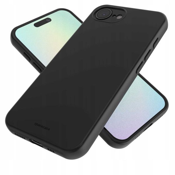 Spacecase Silicone Case 3.0 Iphone 16E Black zdjęcie 3