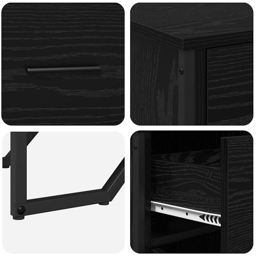 Bufet Czarny Dąb 97 x 32,5 x 74,5 cm Materiał drewnopochodny na Arena.pl