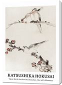 Obraz 70x100cm Design Three Birds, Hokusai Vintage do Salonu