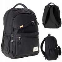 PLECAK damski męski SZKOŁA 25L LEKKI PODRÓŻNY TURYSTYCZNY czarny POJEMNY